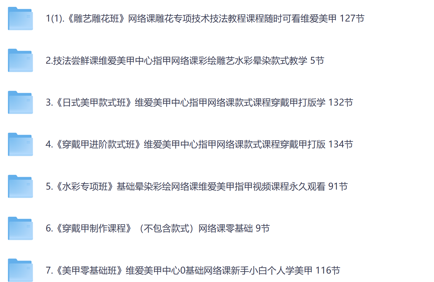 【美甲教学】美甲零基础教程资源大合集[158.3G】，学会就可以去创业了！